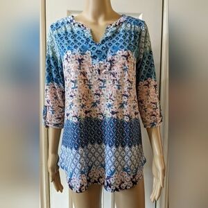 Pre-owned stylish 3/4 sleeve shirt size medium, T3W